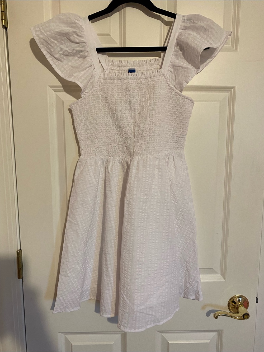 Old Navy white cotton short sleeve dress, size XS